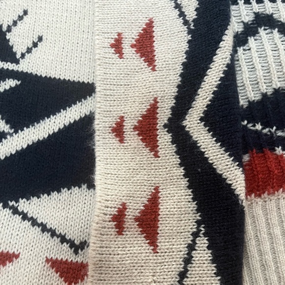 FATE Southwestern Aztec Open Front Cardigan Medium Boho Knit Sweater - Picture 4 of 5